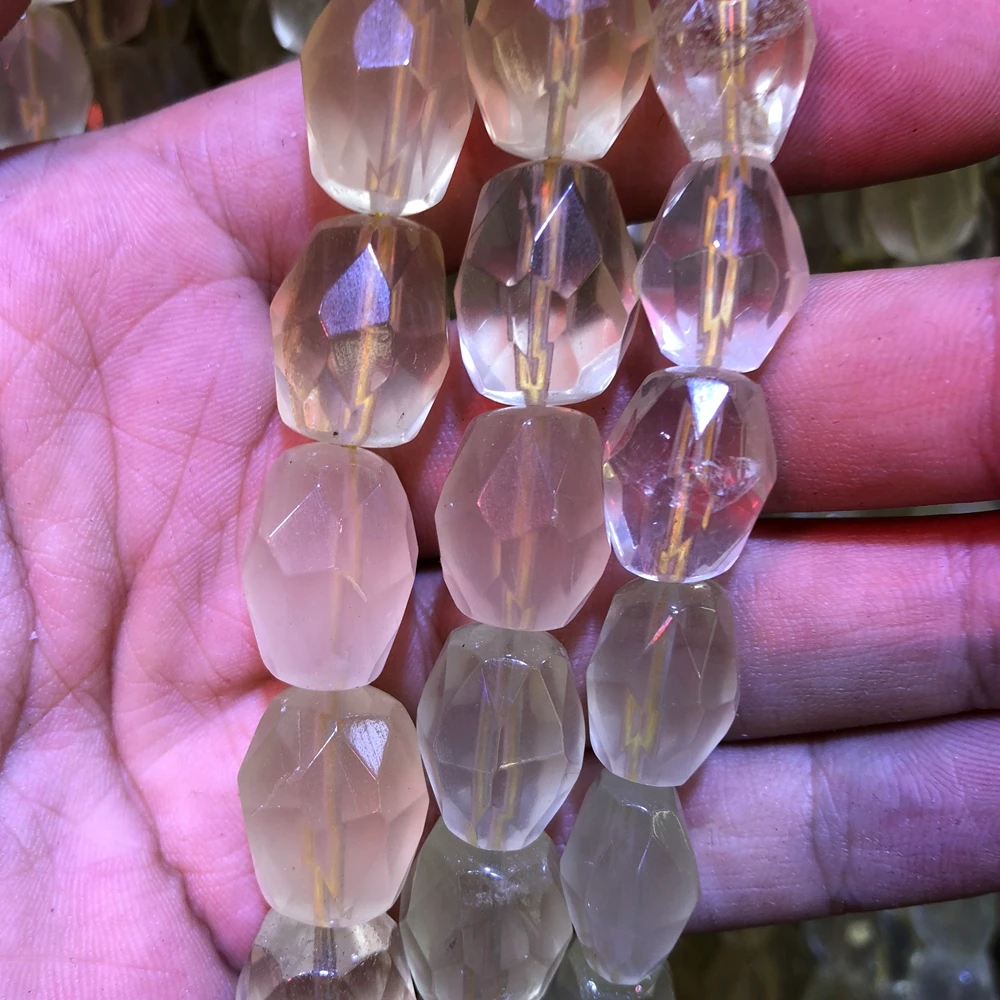 

Wholesale 2strings Natural Lemon Quartz Crystal Gem Stone Faceted Nugget Beads,Genuine Gem Jewelry Making Beads,15.5"/str