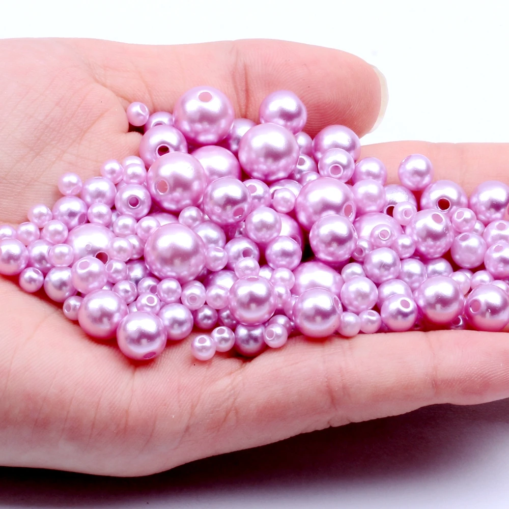 

6mm 1000pcs Imitation Pearls For jewelry Accessories Resin Round Loose Crafts Beads With Hole DIY Sewing Garments Decoration