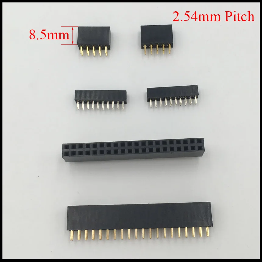 2*11 2x11 2*12 2x12 2*13 2x13 Pin 22P 24P 26P 2.54mm Pitch 8.5mm Height Female Connector Double Row Straight Pin Header Strip