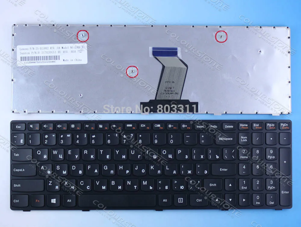 Русская клавиатура для ноутбука IBM Lenovo G500 G505 G505A G510 G700 G700A G710 G710A G500AM G700AT RU, черная клавиатура для ноутбука 25-011892