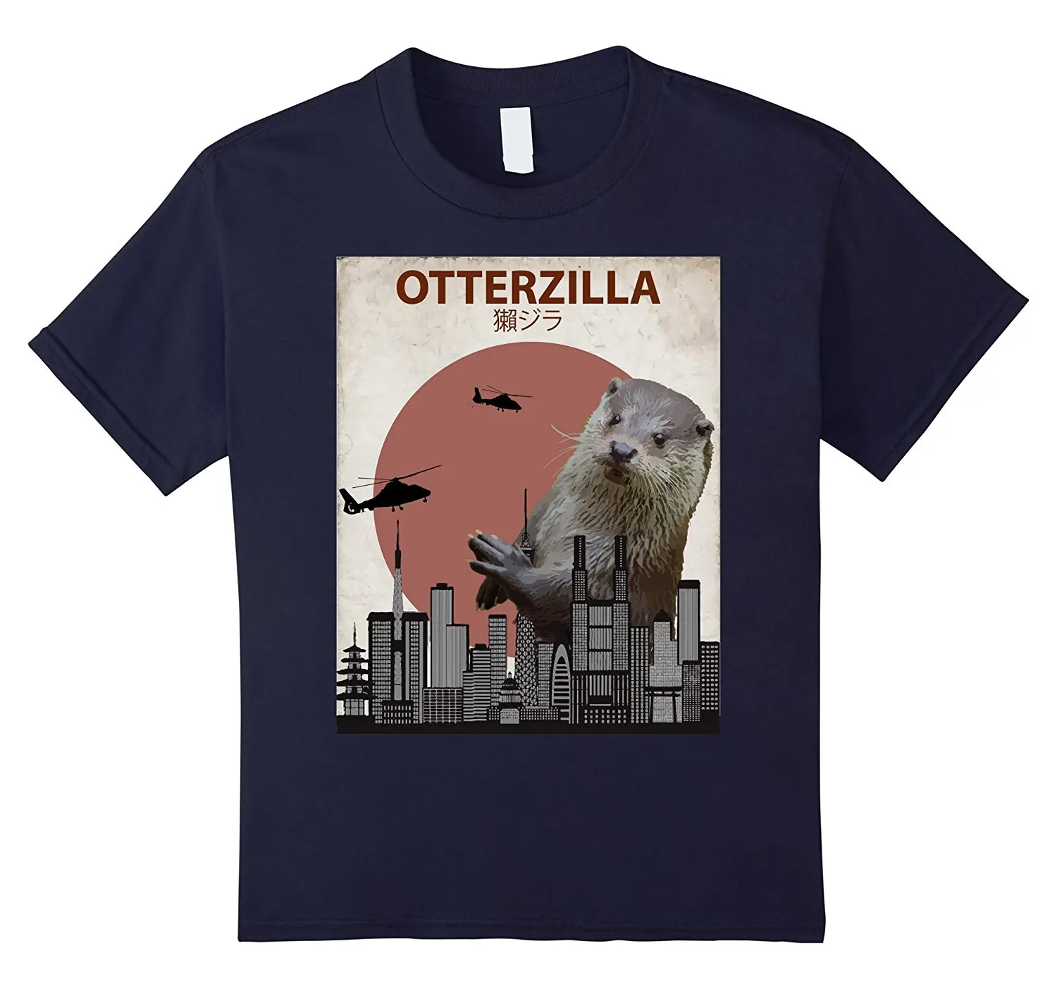 2019 Hot sale Fashion 100% cotton Otterzilla Funny Otter T-Shirt | Cute Gift for Otter Lovers Tee shirt