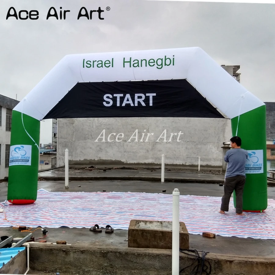 Advertising Inflatable Arch/Entrance Gantry Start Finish Line with Changeable Banner START and FINISH