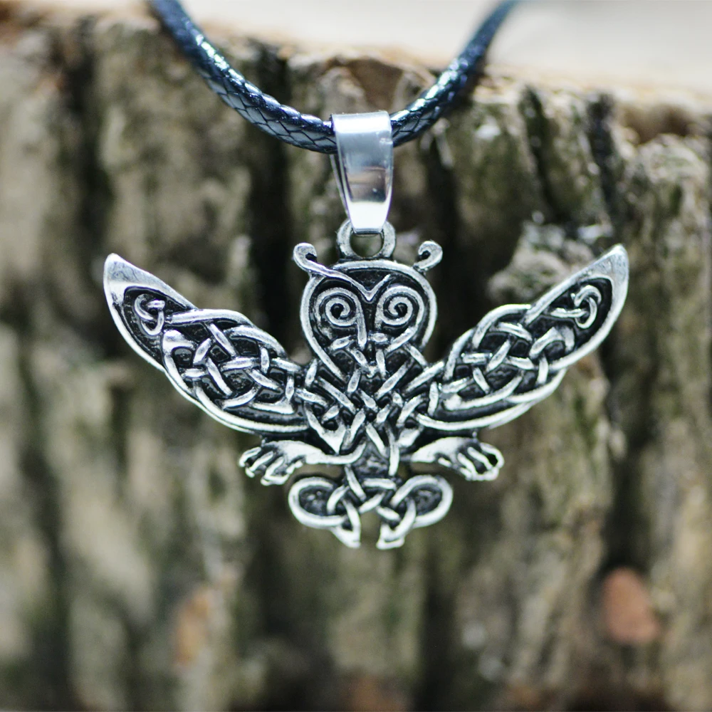 LANGHONG 1pcs Norse Cletics Owl Necklace for men and Girls Amulet Necklace Talisman