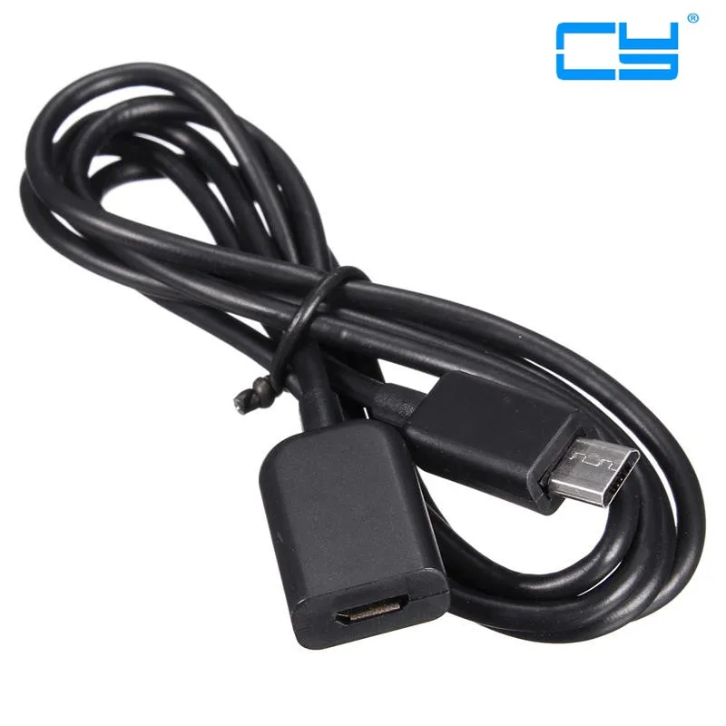 Alta qualidade 1 m micro usb b 2.0 pinos macho para feminino m/f cabo de extensão são extensor de carregador