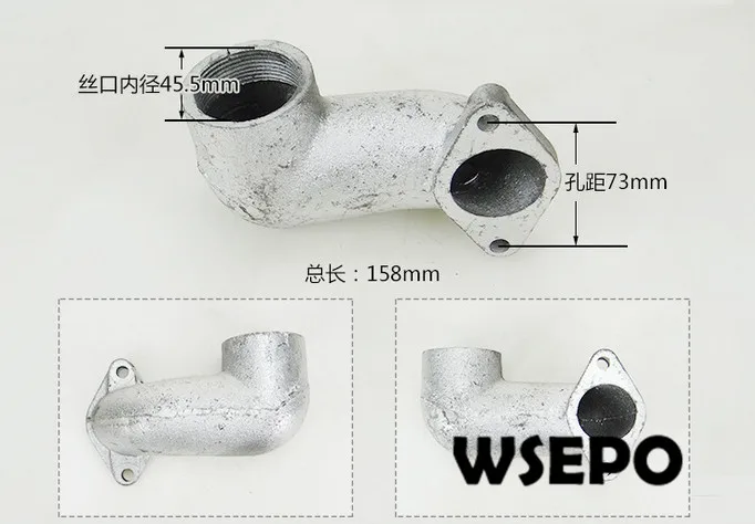 OEM Quality&Factory Direct Supply! Muffler Exhaust Connecting Pipe for S195/ZS1100 4 Stroke Small Water Cooled Diesel Engine