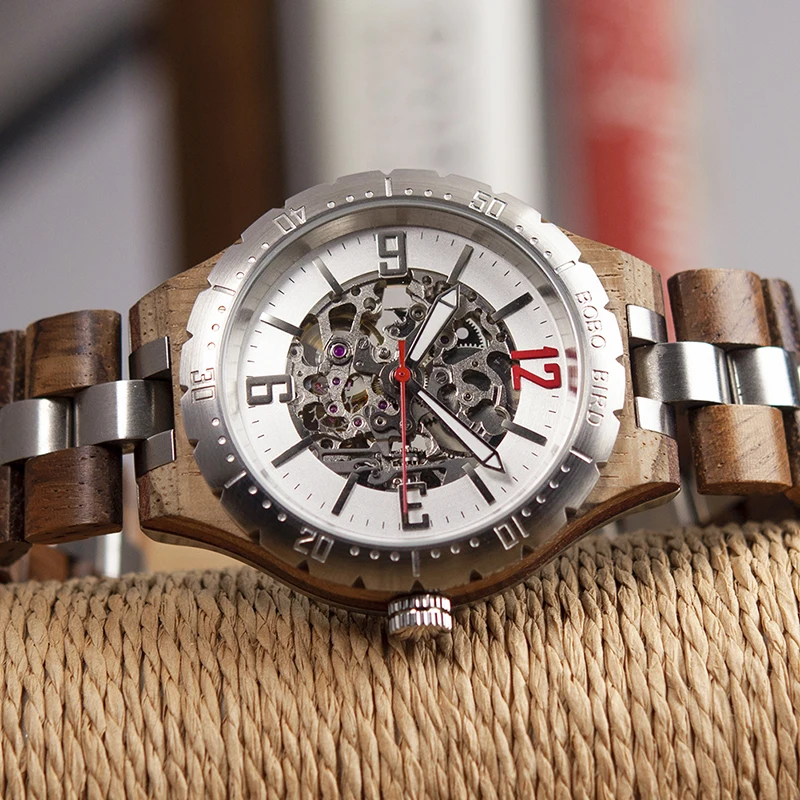 BOBO BIRD Mechanical Watches Men Waterproof Automatic Watches Top Brand Luxury Wristwatches orologi uomo automatico