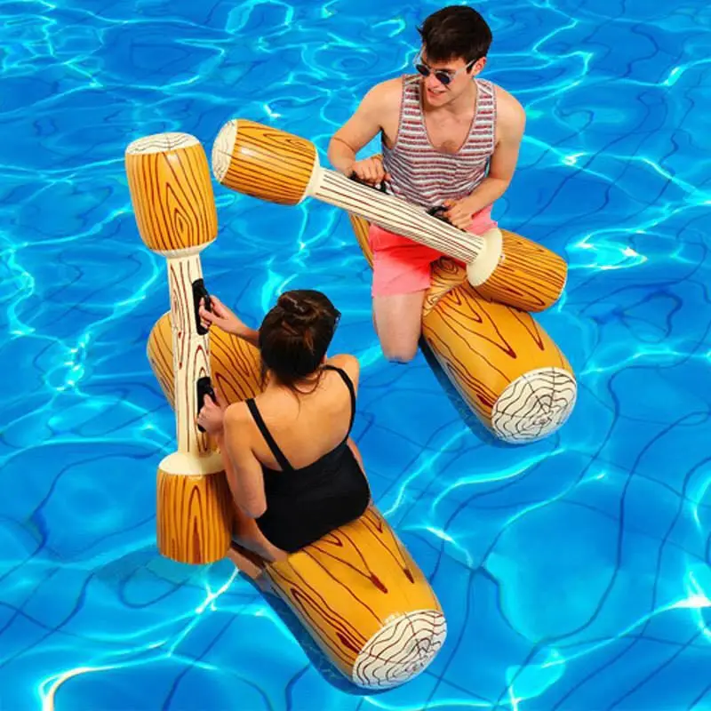 4 Pieces Joust Pool Float Game Inflatable Pool Toys Swimming Bumper Toy For Adult Party Gladiator Raft Racing Boat Water Sports