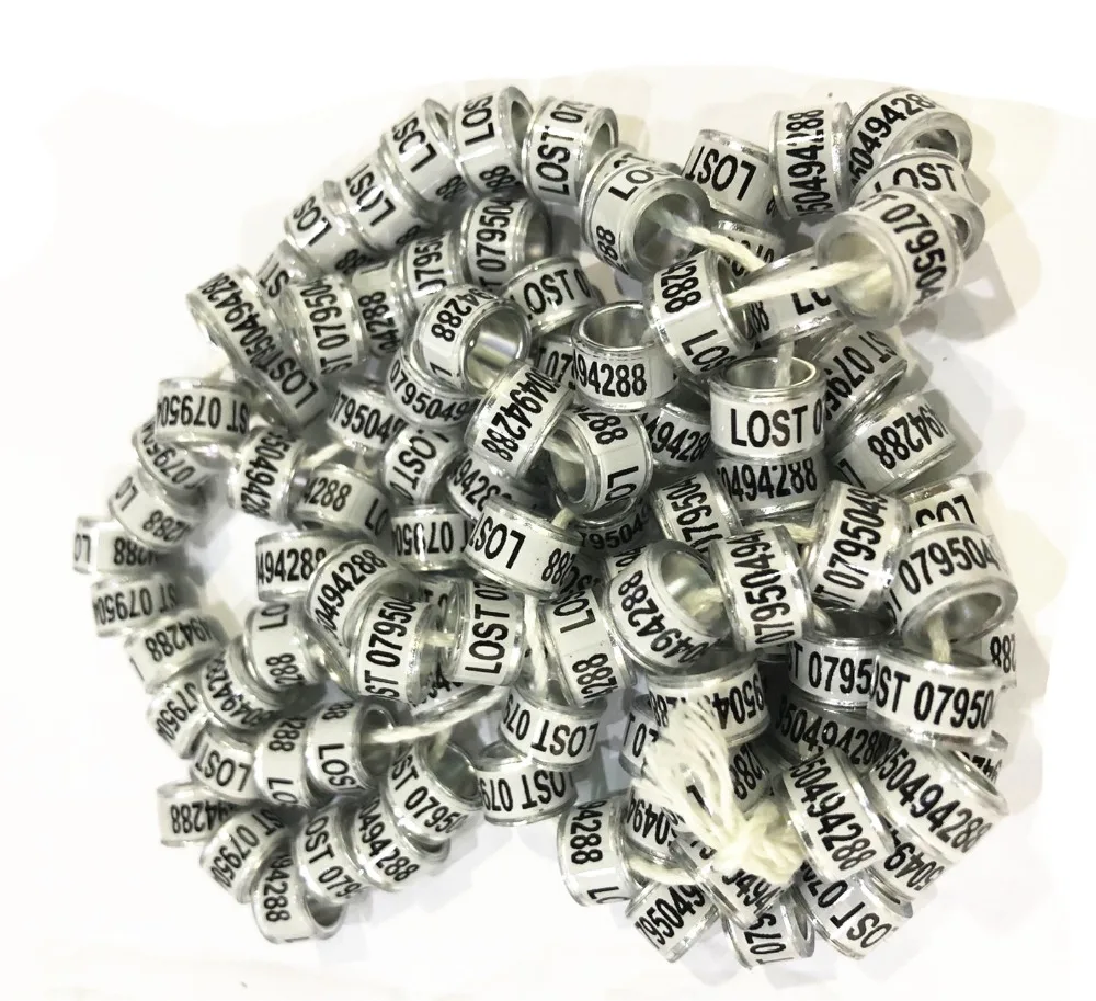 colorful 100pcs free shipping high quality customed customized birds pigeon leg foot rings ring for pigeon bands