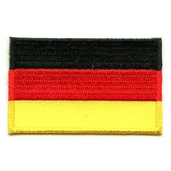 Germany Embroidery Patch/Embroidered Emblem Made by Twill with Flat Broder and Iron On Backing Custom and MOQ50pcs free shipping