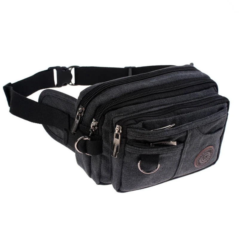 High Quality Casual Canvas Waist Packs Purse Men Bag Portable Vintage Men And Women Waist Bags Travel Belt Wallets Free Shipping