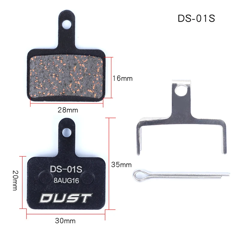 DUST 1 Pair MTB Bike Brake Pads Mountain Bicycle Disc Brake Pads semi-metallic Material for Hydraulic/Line Pulling  Disk Brake