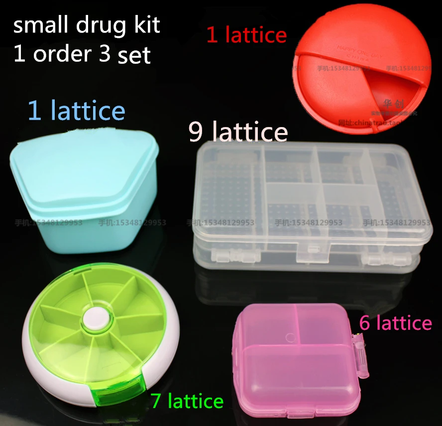 Foldable Mini Pill Box Container Drug Tablet Storage Travel Case Holder 7 day Mini Plastic Pill Box Medicine Case False Eyelashe