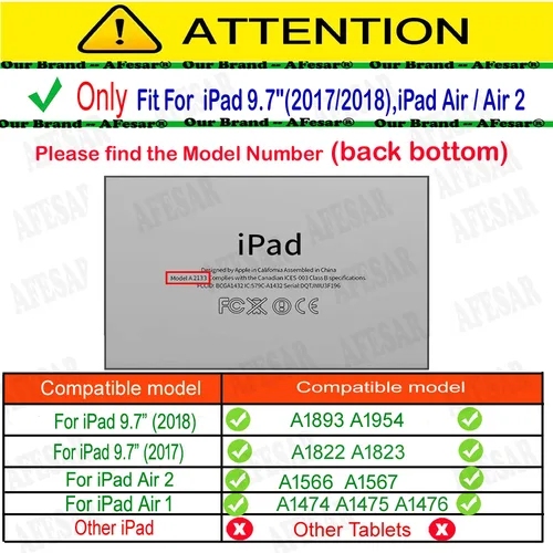 Imagen 2 del producto A1893 A1954-Funda inteligente para iPad, carcasa de silicona suave, de cuero TPU, para nuevo iPad 9,7 2018 Air 1 Air 2, A1822, A1566 A1475, 2017