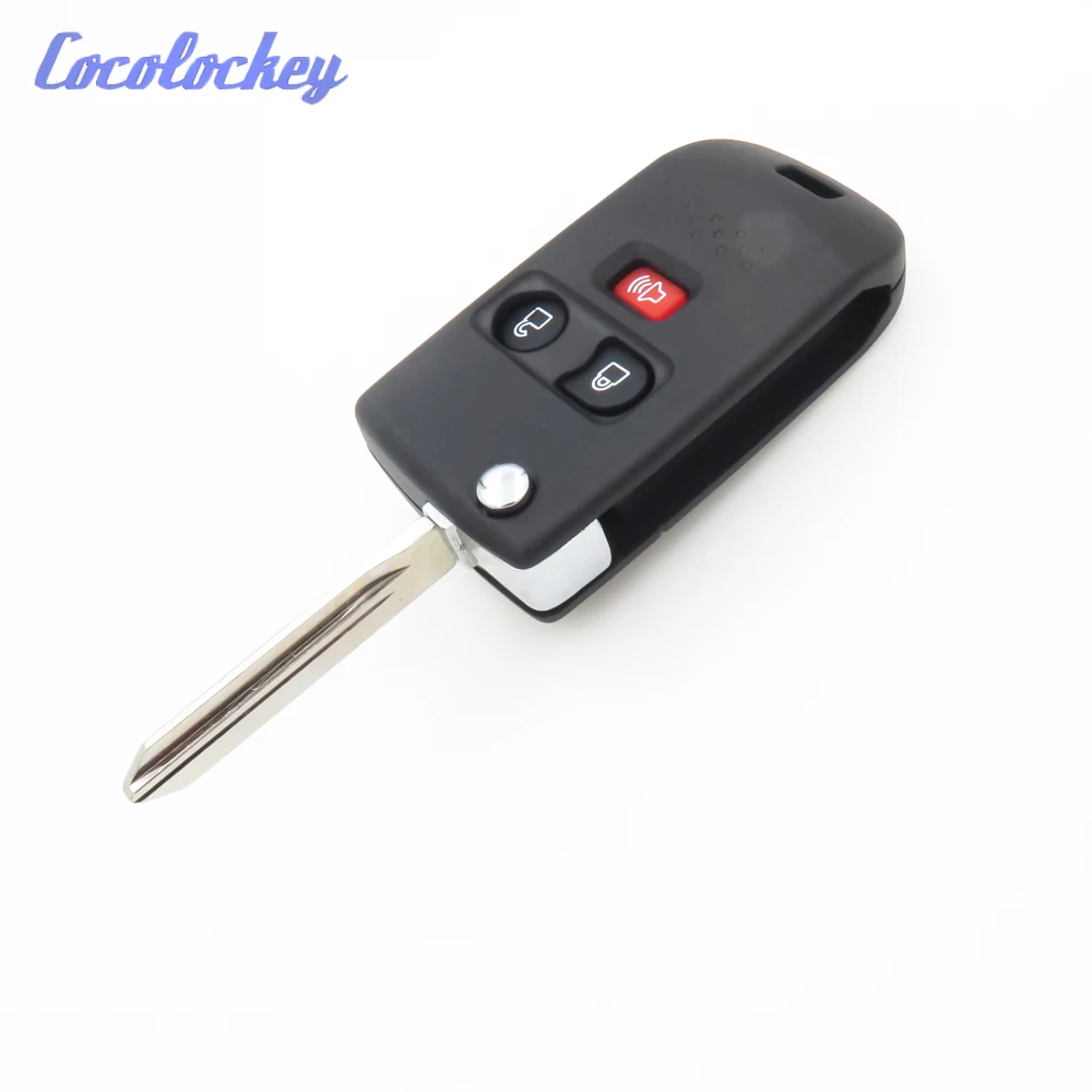 Cocolockey  3 Buttons Modify Remote Flip Key Case Shell Fit For Ford F150 E150 F250 Folding Key Cover High Quality