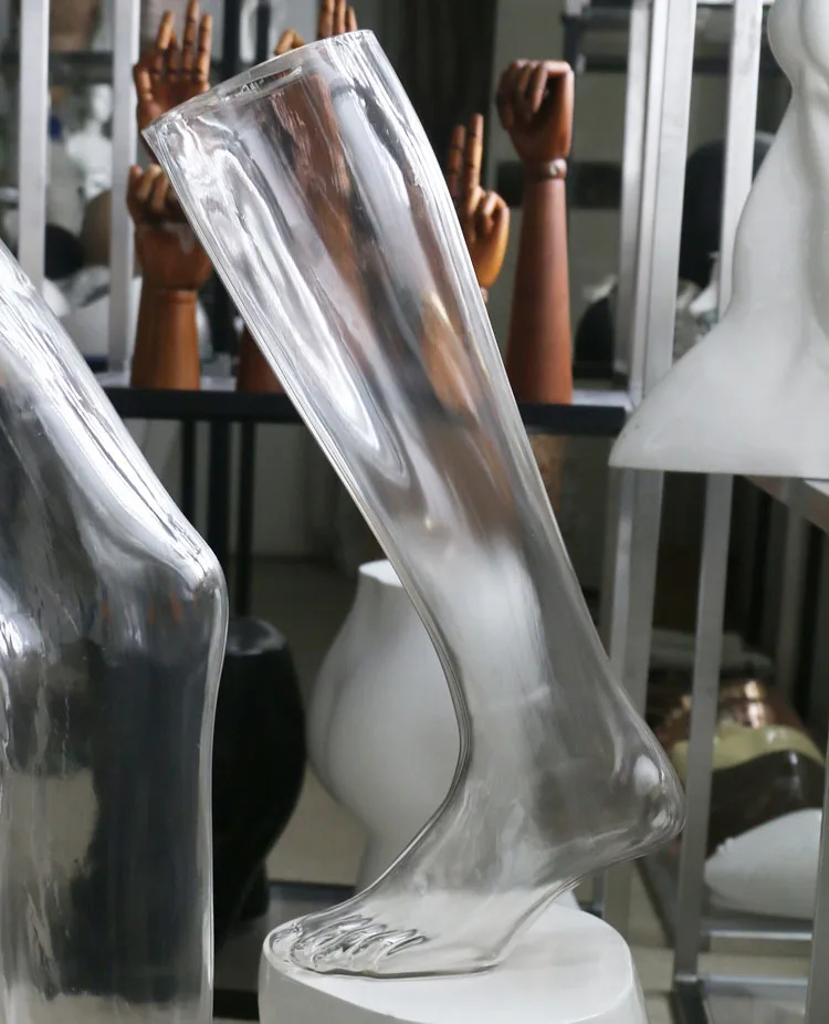 High Quality Bestsell Clear Foot Model Transparent Foot Mannequin Factory Direct Sell