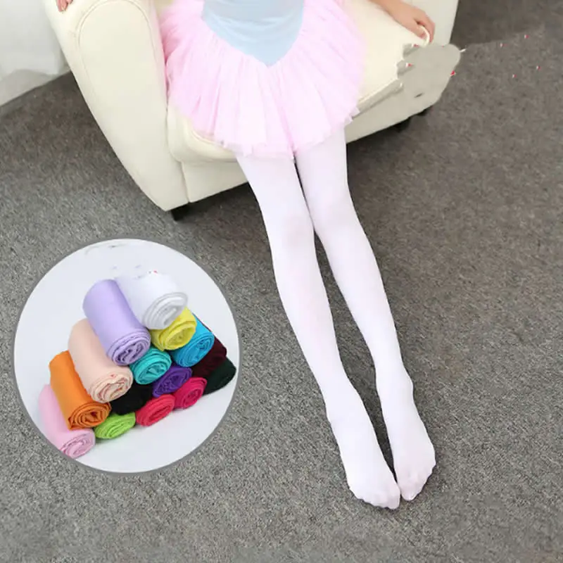 

Children's tights Candy color velvet render girls dance tights white stocking colorful danceing tights kids girl pantyhose