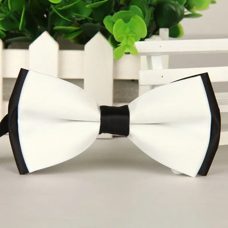 SHENNAIWEI 2016 high-grade bowties new men White and black butterfly Fashion bow tie lote