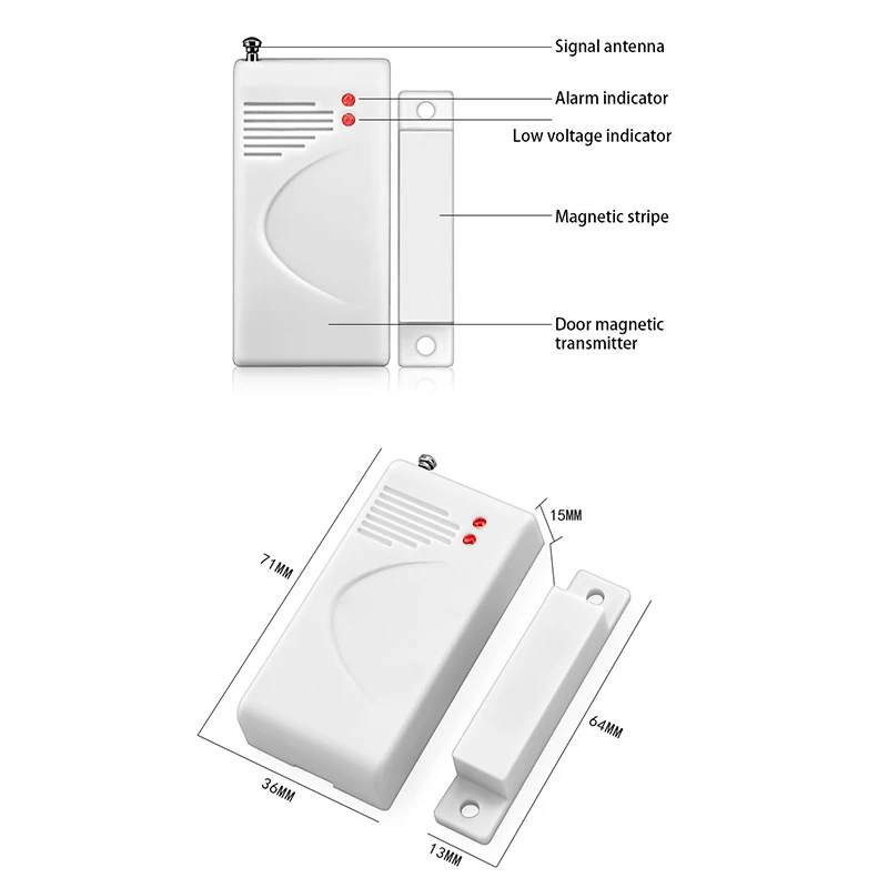 KERUI 5PCS Wireless Burglar Alarm Magnetic Sensor Smart Security Door Window Sensor Detector for GSM 433MHz Home Alarm System