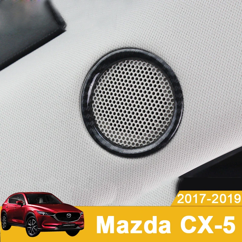 For MAZDA CX-5 CX5 2017 2018 2019 2022 ABS Front Door Window Inner Triangle A Column Audio Speake Cover Sticker Trim Accessory