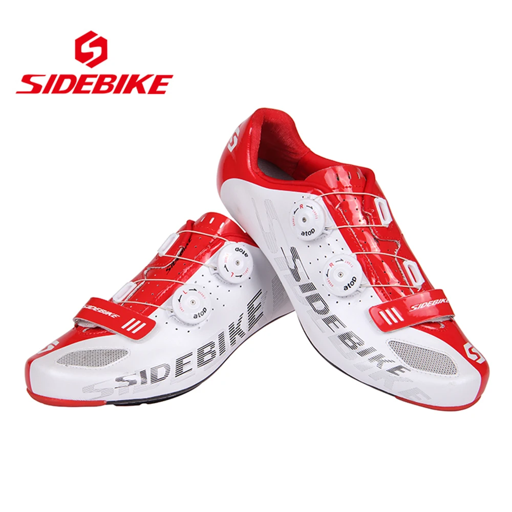 SIDEBIKE Lightweight Carbon Fiber Soles Highway Road Bike Racing Shoes Bicycle Cycling Shoes Professional Self-Locking Sneaker