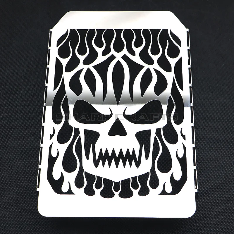 Motorcycle Skull Radiator Grill Cover Water Cooler Guard Protector For Kawasaki VN1500 Vulcan Classic 1998-2008 NOMAD 1999-2004 view 2