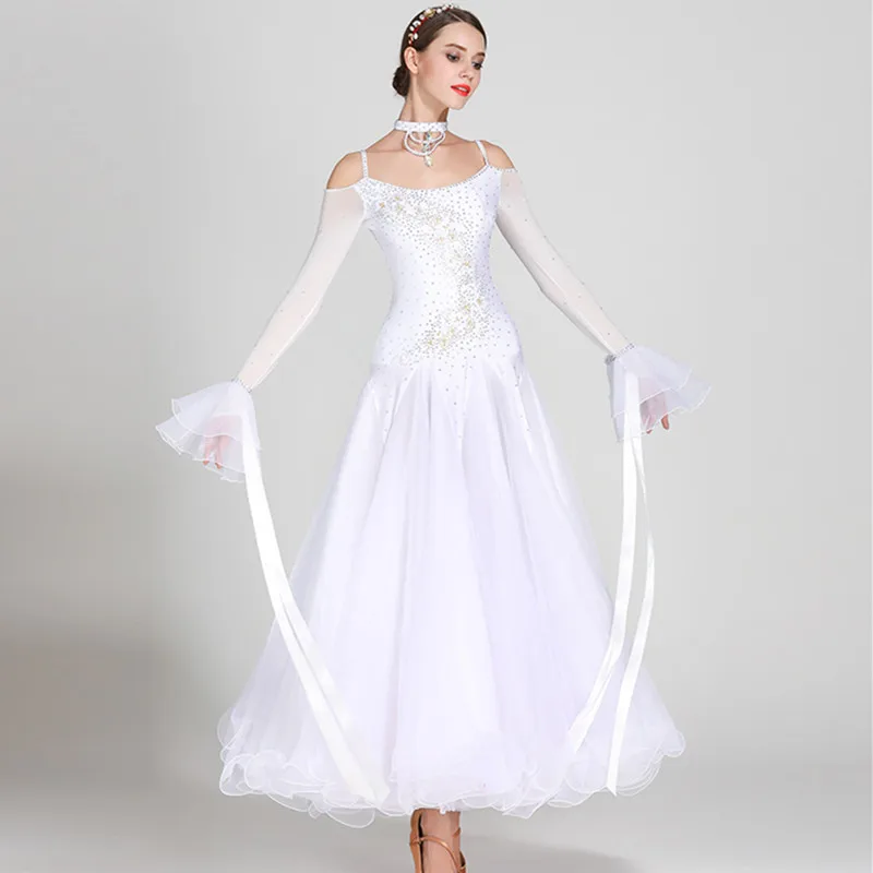 V-Back Swing Standard Dance Dress Women Ballroom Dance Competition Dresses Foxtrot Dress Ball Tango Dance Costumes Dance Wear