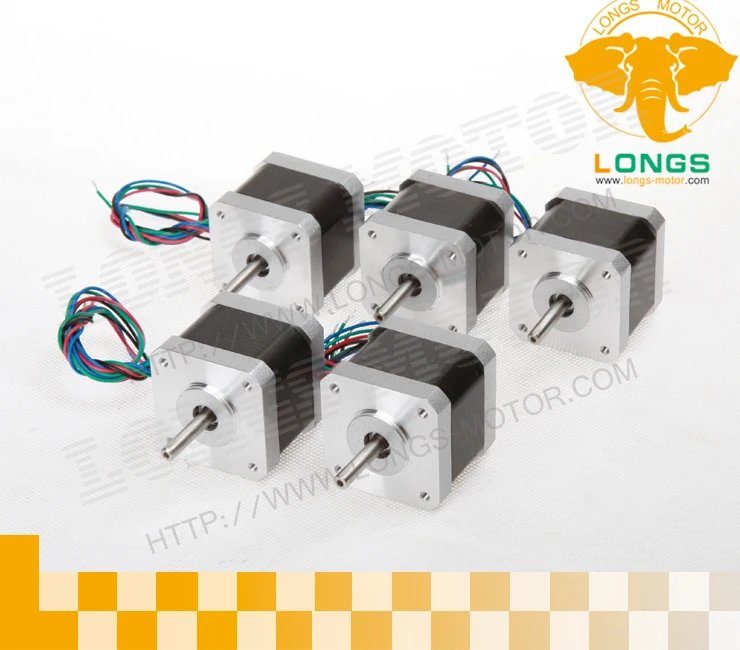 Top Rank  5PCS Nema17 Stepper Motor,2Phase, 2.5A 68oz-in, 4wires for  CNC Mill Cut  Engrave