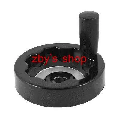 Foldable Revolving Handle 12mm x 100mm Hand Wheel Black for Lathe