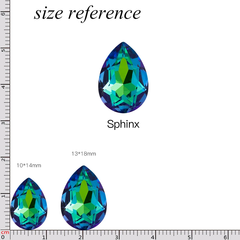 Sphinx Hotfix Stone Crystal Drop Stone Glass rhinestones for clothing stones decor garment applique accessories Green crystal Cl