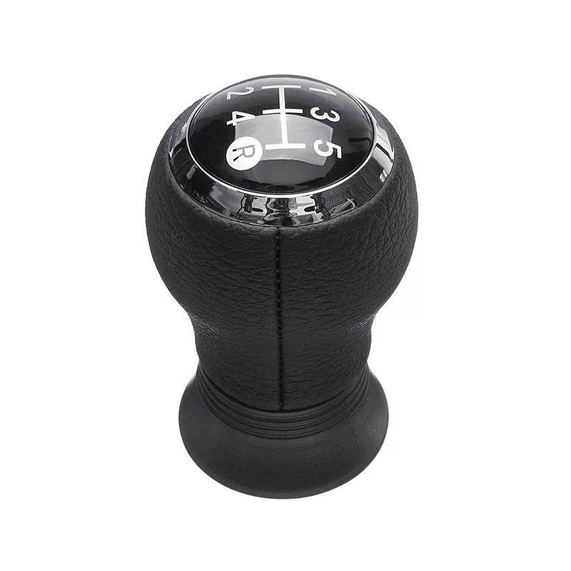 5 Speed MT Car Gear Shift Knob for TOYOTA Yaris 05-10 Shifter Lever Stick Pen Arm Head Ball POMO Chromed PU Leather Gearshifter