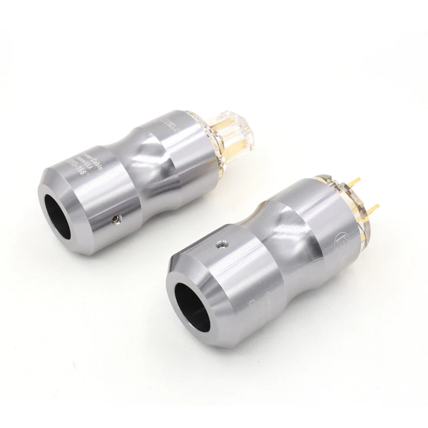 Spedizione gratuita una coppia krill spina di alimentazione versione usa in rame puro placcato oro 24k con cavo di alimentazione HiFi