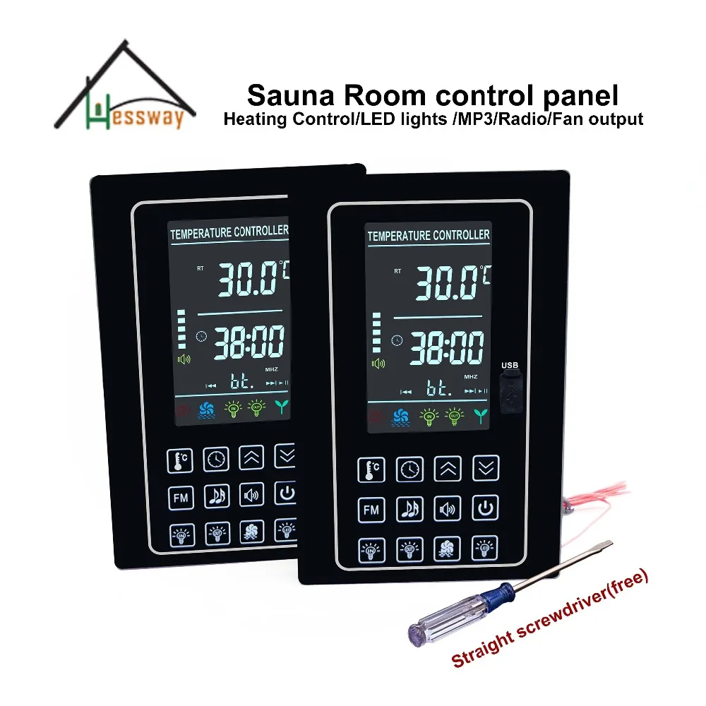 110V 220V Multi-Function Sauna Room Temperature Controller with AUX Output LED or Oxygen Bar