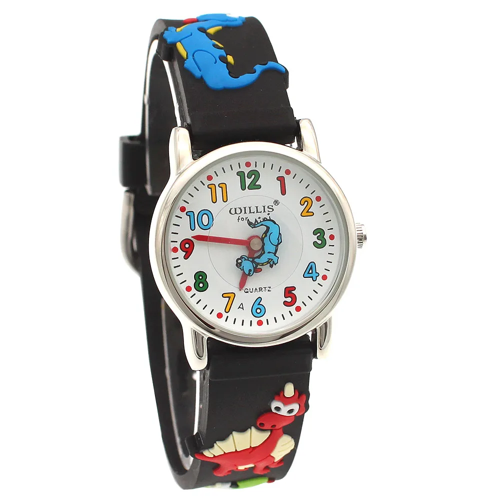 High Quality Brand Cute Football Cartoon children watch girls Rubber kids watches boys Silicone Quartz Wristwatches A30