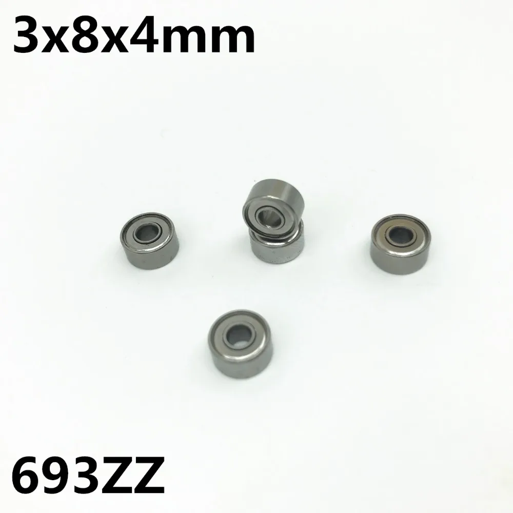 10 stks 693ZZ L-830ZZ 3x8x4mm Diepe groef kogellager Miniatuur lager Hoge kwaliteit 693Z