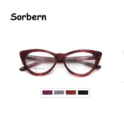 High Quality Ladies Cat Eye Glasses Frame Women Trending Women Fashion Optical Frame Acetate Eyeglasses Oculos De Grau Feminino