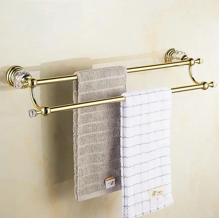 Gold brass Bathroom Accessories Bath Towel Shelf Towel Bar Paper Holder Cloth Hook