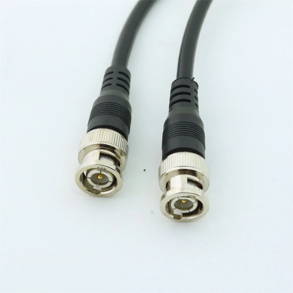 1pcs BNC Male to BNC Male Plug 75ohm Coaxial Cable for CCTV Cameras 1.5ft Black