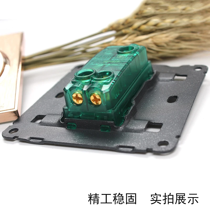 86*86mm 1 Gang 2 Gang 3 Gang 4 Gang Household Interruptor Light Switch Luxary Gold Push Button Wall Switch