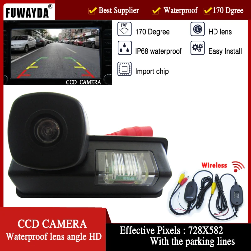 FUWAYDA auto wrieless parking camera in Rear view Camera 170'' Wide view Angle HD CCD for Nissan Cefiro Tiida Teana Paladin HD