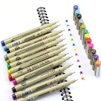 12Colors Sketch Micron pen 0.5 mm Superior needle drawing pen Fine liner Pigma Drawing Manga Anime Marker fine colour