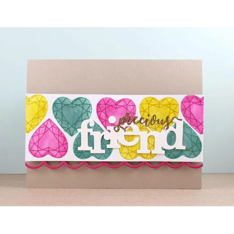 

Letters Friend Metal Cutting Dies Stencils For DIY Scrapbooking Decorative Embossing Suit Paper Cards Die Cutting Template 2019