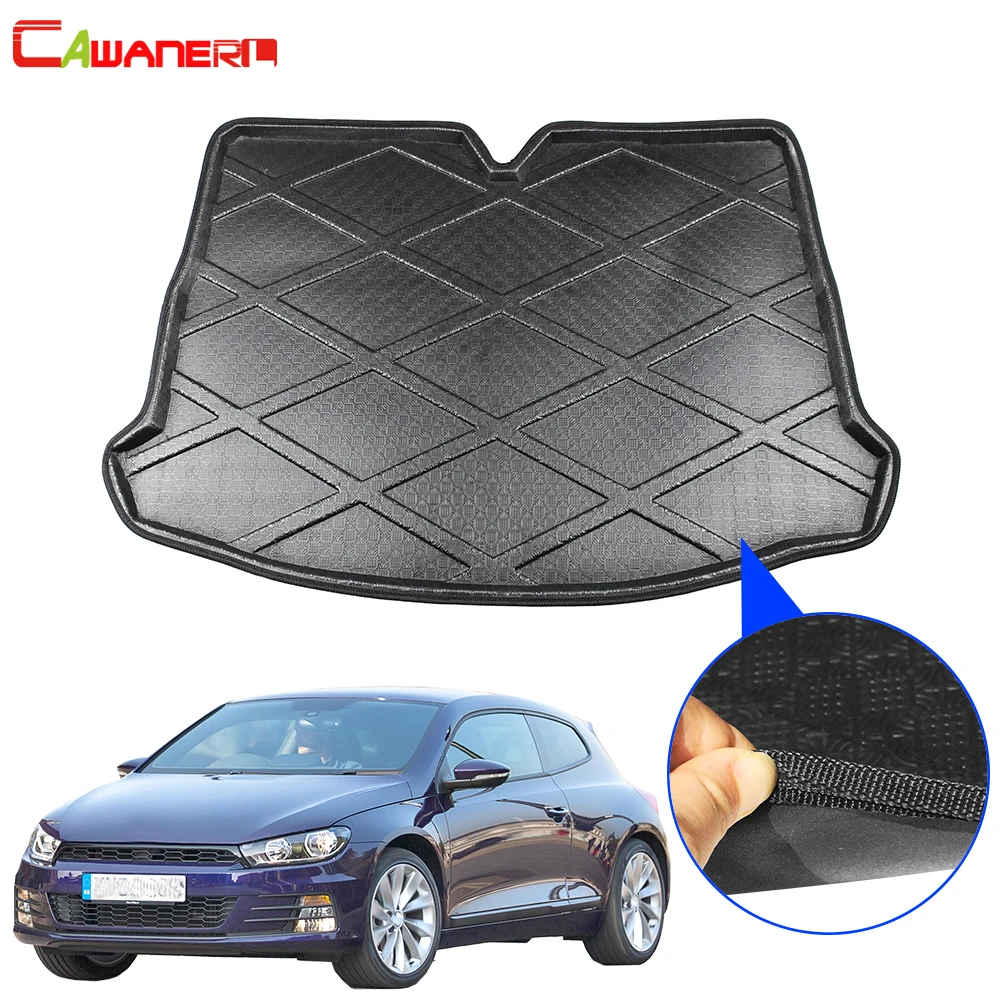 

Cawanerl Car Trunk Mat Boot Tray Liner Rear Floor Luggage Carpet Cargo Mud Protection Pad For Volkswagen Scirocco 2009-2018