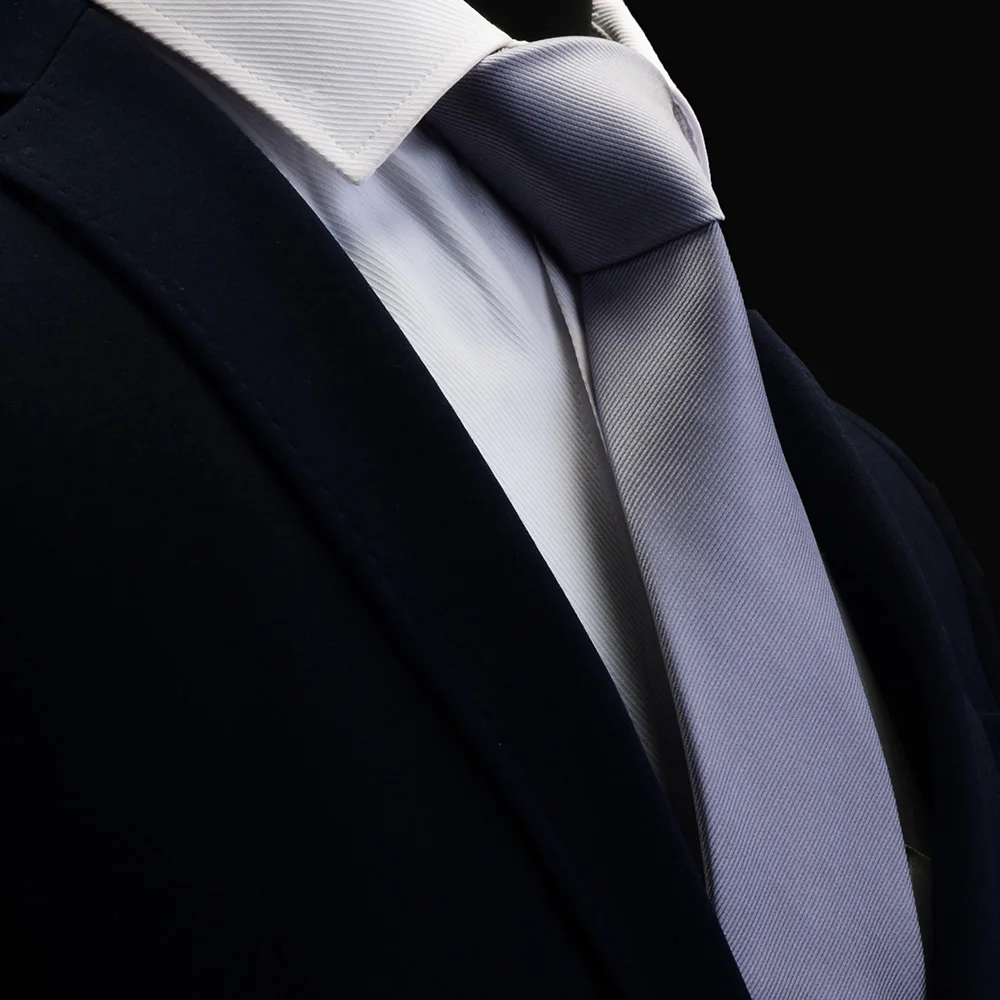 GUSLESON Kwaliteit Jacquard Geweven Zijde Effen Stropdas voor Mannen 8 cm Klassieke Effen Stropdas Rood Marine Goud Geel Stropdassen voor Bruiloft Zakelijk