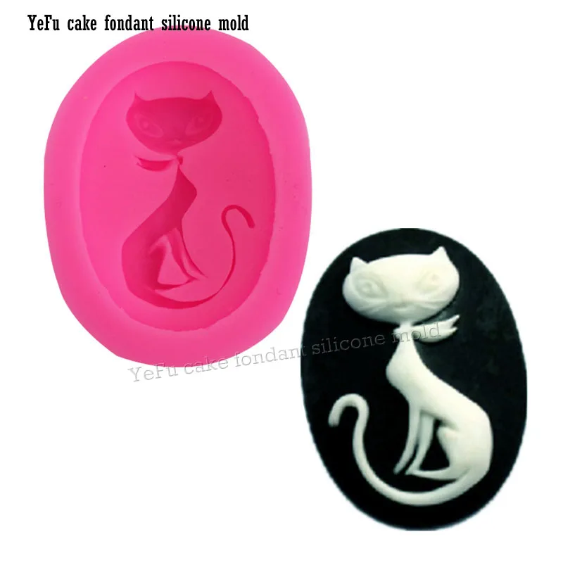 Cartoon Lady Cat Cake Silicone Molds Fondant Cake Decorating Tools Chocolate Candy Moulds Kitchen Bakeware F0905