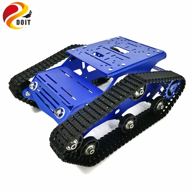 

Tracked Robot Chassis YP100 with Aluminum Alloy Frame 12V 320RPM High Power Motor Plastic Tracks for Robot Project Design