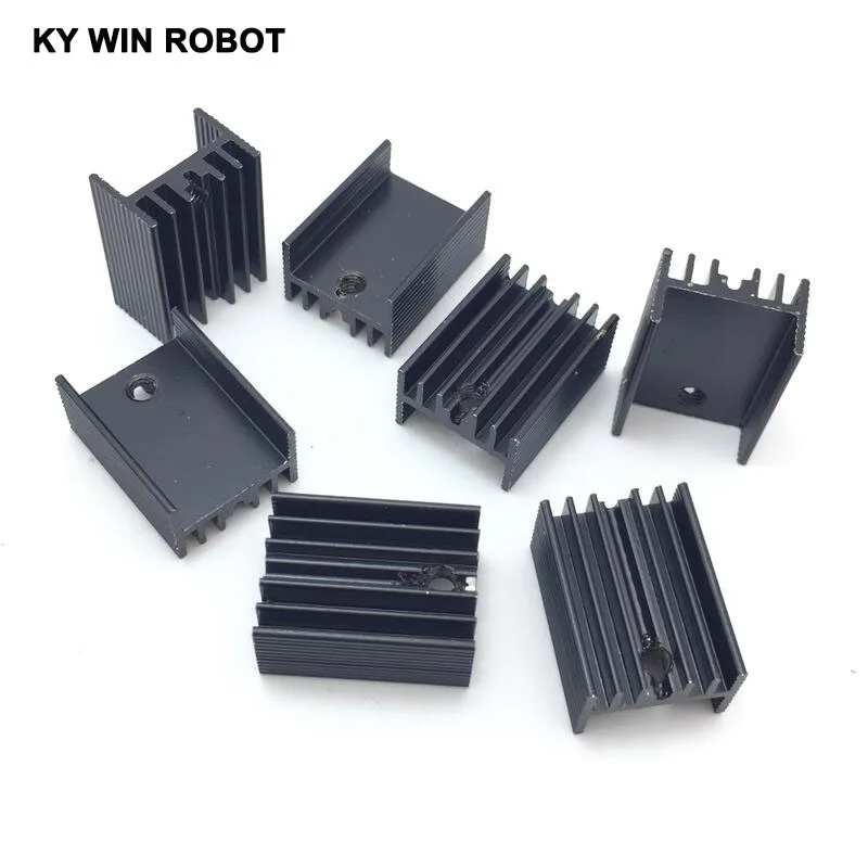 10pcs  Aluminium TO-220 Heatsink TO 220 Heat Sink Transistor Radiator TO220 Cooler Cooling black 20*15*10MM