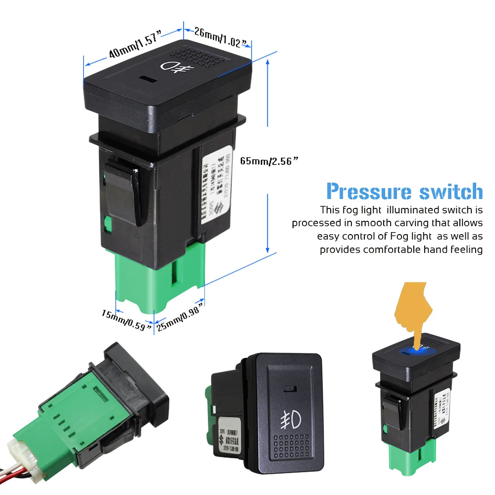 Buildreamen2 H11 Car Fog Light Harness Wiring Kit Cable Switch Relay Fuse For Suzuki Grand Vitara Jimny Ignis Swift Alto Splash