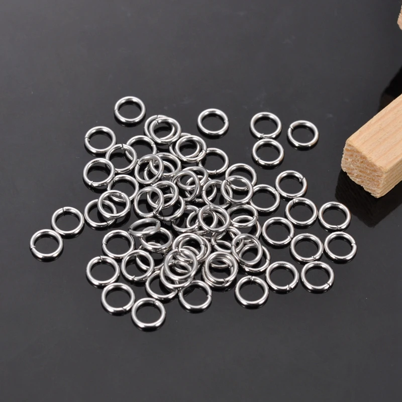 DoreenBeads 500 Stainless Steel Open Jump Rings 5mm Dia. Findings (B10269), yiwu