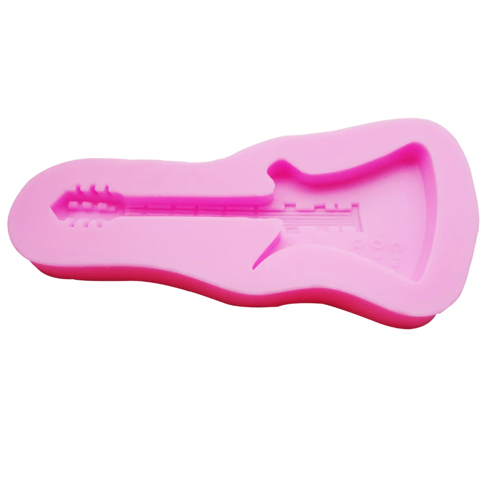 Sophronia M089 3D Violin Silicone  Chocolate Mold Guitar Fondant Cake Decorating Tools Sugar Candy Baking Molds Candle Moulds