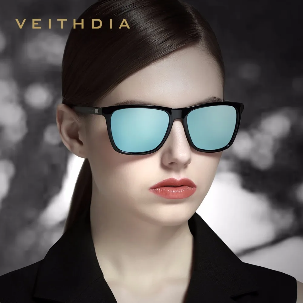 VEITHDIA Brand Sunglasses Unisex Retro Aluminum+TR90 Sunglasses Polarized Lens Vintage Eyewear Sun Glasses For Men/Women 6108